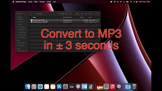 Convert audio file to mp3 on macbook with automator super fast [upl. by Tammy]