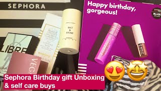 Let’s unbox Sephora birthday gift amp some more selfcare buys 🤩🥳 skincare [upl. by Ynot]