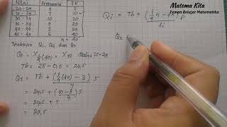 Menentukan KUARTIL Data Kelompok  Kuartil Q1 Q2 Q3 Matematika SMP SMA [upl. by Shira348]