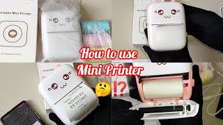 How to Use Mini Thermal Printer Mini Portable Wireless Bluetooth Thermal Printer [upl. by Oneida]