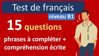 Test de français  compréhension écrite niveau B1 [upl. by Ydne959]