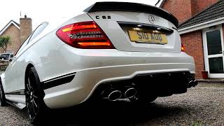 Mercedes C63 AMG Secondary cat delete cold start [upl. by Piers591]