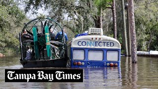 See damage across Tampa Bay after Hurricane Milton on a map [upl. by Namolos]