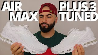 TUNED FOR SUMMER Nike AIR MAX PLUS 3 WHITE  VAST GREY On Foot Review [upl. by Reivilo]