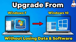 How to UPGRADE Windows 7 to Windows 10 Without Losing Data🔥 [upl. by Mcloughlin]