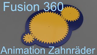 Erstellen und Animieren von Zahnrädern Fusion 360 Tutorial CAD Deutsch [upl. by Asert]