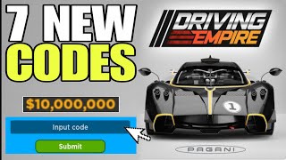 NEW UPDATE DRIVING EMPIRE CODES 2024 MARCH  DRIVING EMPIRE CODES  DRIVING EMPIRE CODE [upl. by Ylurt]