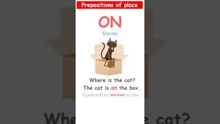 PREPOSITIONS of PLACE 1 Inglés para niños shorts [upl. by Odrarej]