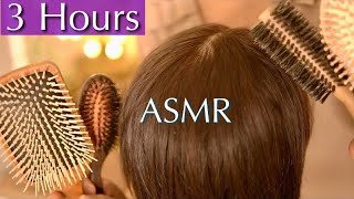 ASMR 3 Hours of Satisfying Hair Brushing for Stress Relief  No Talking [upl. by Killian]