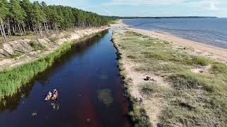 LATVIA BALTIC SEA COAST VITRUPE DJI MINI 4 PRO 4K [upl. by Aicnorev]