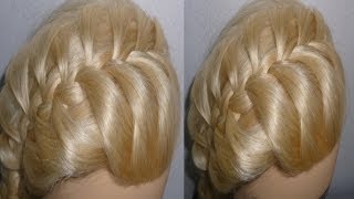 Gretchenzopf Einfache FlechtFrisur für kurze HaareHeidi Braid Tutorial Peinados Trenzas hermosos [upl. by Uzzial]