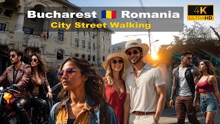 🚶 City walking tour  Bucharest 🇹🇩 Romania  2024  4K [upl. by Dorena]