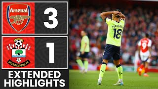 EXTENDED HIGHLIGHTS Arsenal 31 Southampton  Premier League [upl. by Shannon]