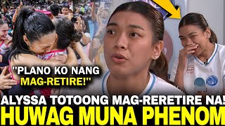 Alyssa Valdez Nagsalita na TOTOONG MagRERETIRE na sa PagVOVOLLEYBALLHuwag Muna Phenom [upl. by Gould]