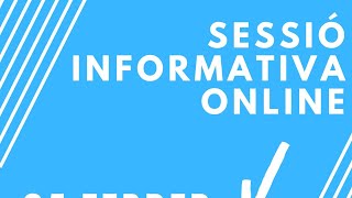 Sessió Informativa Filosofia  URL 25 de febrer 2021 [upl. by Demha350]