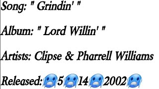 Clipse  Grindin Ft Pharrell LyricsEXPLICIT [upl. by Enna]