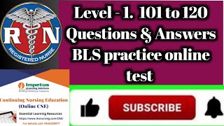 BLS practice online test level 1 questions and answers 101 to 120Manjulajoseph2013 [upl. by Ancalin]