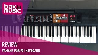 Yamaha PSRF51 Keyboard Review  Bax Music [upl. by Melquist]