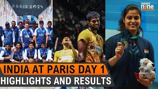 Paris Olympics 2024 India at Paris Olympics Day 1 Highlights and Results  News9 [upl. by Anayet640]