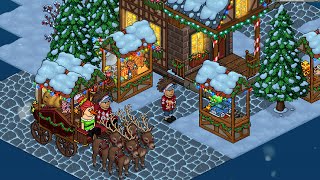 How to BUILD a Habbo Christmas Village [upl. by Arihsay]