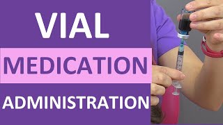 Vial Medication Administration How to Withdraw Vial Medication Nursing Skill [upl. by Ylehsa794]