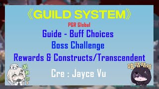 《GUILD SYSTEM》 Guide  Buff Choices Boss Challenge Rewards amp ConstructsTranscendent  PGR Global [upl. by Okiek]