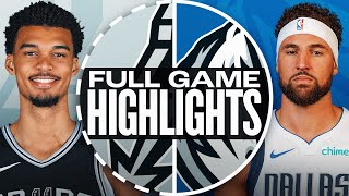 SPURS at MAVERICKS  FULL GAME HIGHLIGHTS  October 24 2024 [upl. by Htebaras]