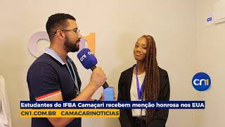 Alunos do IFBA Camaçari recebem menção honrosa nos EUA por projeto inovador [upl. by Aiyekal166]