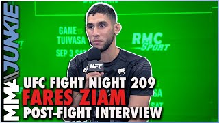 Frances Fares Ziam Win On Debut Card In Paris Like A Dream  UFC Fight Night 209 [upl. by Nohpets]