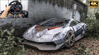 Rebuilding Lamborghini Sesto Elemento  Forza Horizon 5  Logitech g29 gameplay [upl. by Dranik985]