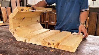 Ingenious Woodworking Techniques  Unique Wood Processing Idea For Making Table From Strips of Wood [upl. by Wieren]