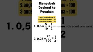 Mengubah Desimal ke Pecahan  Pecahan  Matematika [upl. by Silvie459]