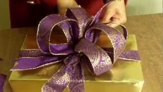 How to make the Ultimate BOW for your Christmas Gift or Present [upl. by Benedic]