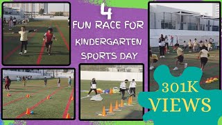 4 Fun race for kindergarten sports day  physicaleducation  physedgames [upl. by Ardehs]