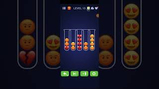 Emoji Sort Puzzle Level 15 solution  Emoji Sort  Puzzle Games People Lovin Games All Levels [upl. by Nedac409]