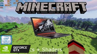 Acer Nitro 5  Minecraft  Shaders  GTX 1050 Ti Intel i5 [upl. by Ekenna934]