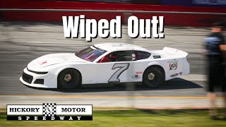 WIPED OUT  CRAZY RACE at Hickory Motor Speedway  Onboard [upl. by Rehotsirhc698]