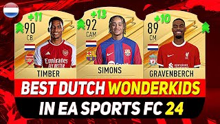 EA FC 24 WONDERKIDS🇳🇱✸ BEST YOUNG DUTCH TALENTS IN CAREER MODE ft XAVI SIMONS GRAVENBERCH TIMBER [upl. by Weld]