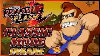 Super Smash Flash 2 Beta  Classic Mode Donkey Kong Insane [upl. by Adnovay]