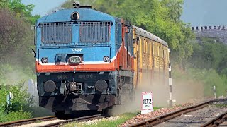 6in1 SPEEDING DIESEL TRAINS  DUST STORMING TOASTERS IN FAZILKA SECTION PUNJAB  INDIAN RAILWAYS [upl. by Renfred995]