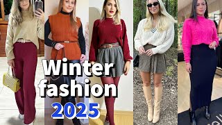 🧡🤎 Moda INVIERNO 20242025 looks y Outfis en Tendencia MODA MUJER 2025 [upl. by Lrigybab901]