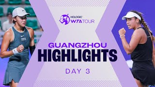 Wang Bouzas Maneiro in action on Day 3 in Guangzhou  WTA Match Highlights [upl. by Cod]