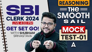 SBI Clerk Reasoning 2024  Reasoning Mock Test 1  By Shubham Srivastava [upl. by Gratiana316]