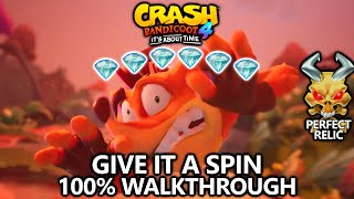 Crash Bandicoot 4  100 Walkthrough  Give It a Spin  All Gems Perfect Relic [upl. by Robaina]