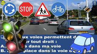 Examen code de la route France 2023 😘 test examen permis de conduire 3 codedelaroute [upl. by Yoc772]