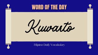 Kuwarto in English  Pronunciation [upl. by Eciened]