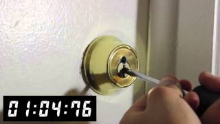 Drilling a Kwikset Deadbolt  Front Range Locksmith [upl. by Fariss]