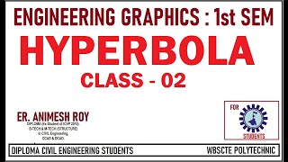 Hyperbola Class 02  Engineering Graphics  Bengali Version   WBSCTE syllabus [upl. by Anaeerb]