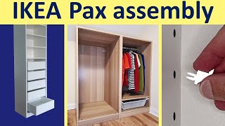 Assemble Ikea Pax wardrobe [upl. by Zantos13]