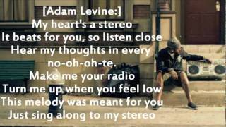 Gym Class Heroes ft Adam Levine  Stereo Hearts Lyrics on screen [upl. by Oreves]